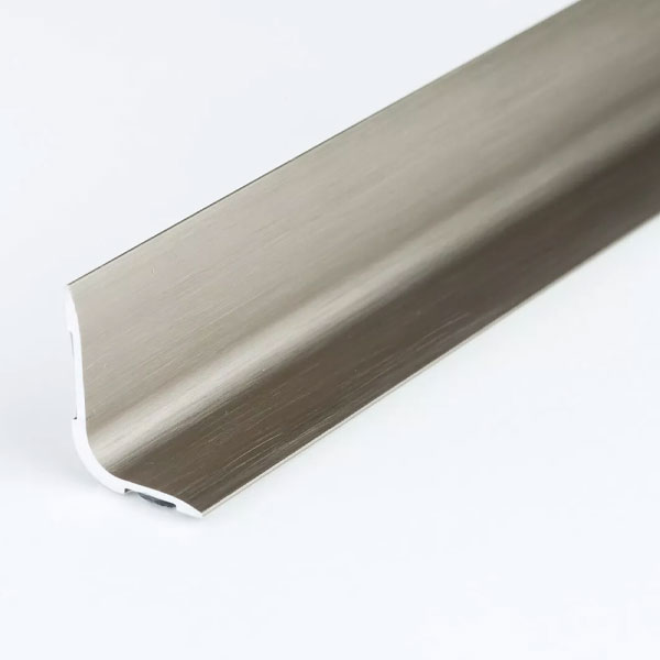0.93m Self-Adhesive Brushed Aluminium Skirting Board 