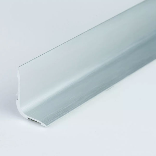 0.93m Self-Adhesive Brushed Aluminium Skirting Board 