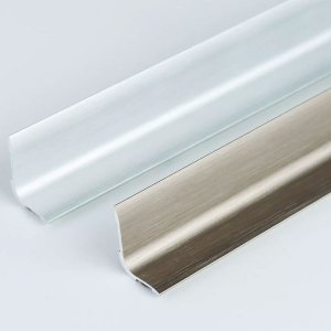 0.93m Self-Adhesive Brushed Aluminium Skirting Board 