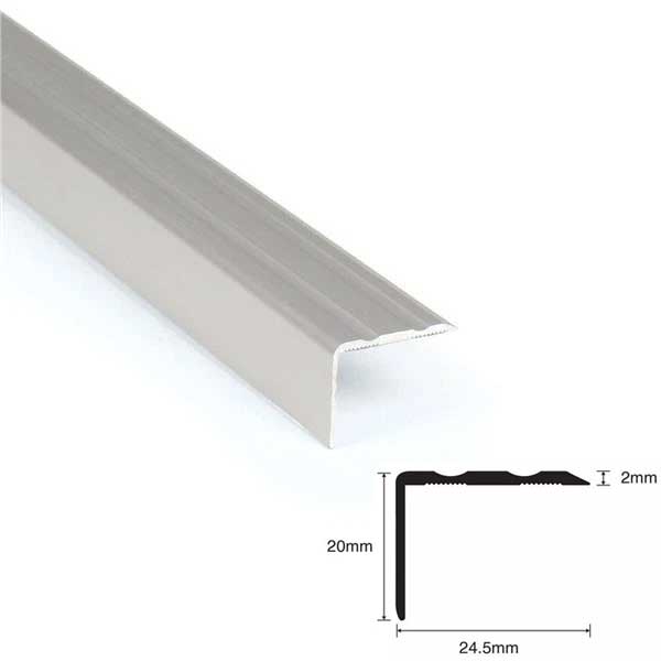 0.9m Self adhesive aluminium, wood/metal effect flooring stair nosing
