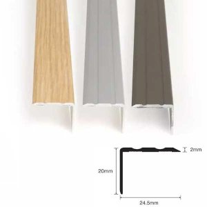 0.9m Self adhesive aluminium, wood/metal effect flooring stair nosing