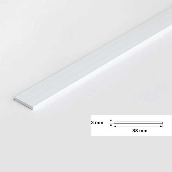 1 Metre PVC Flat Bar Door Strip – Durable Protective Seal