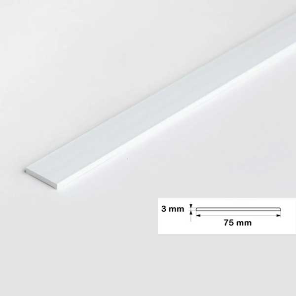 1 Metre PVC Flat Bar Door Strip – Durable Protective Seal