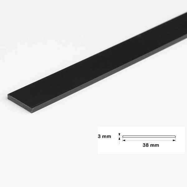 1 Metre PVC Flat Bar Door Strip – Durable Protective Seal