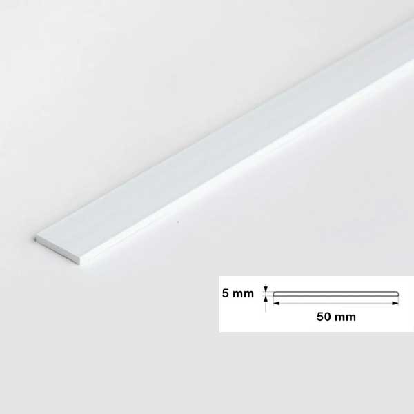 1 Metre PVC Flat Bar Door Strip – Durable Protective Seal