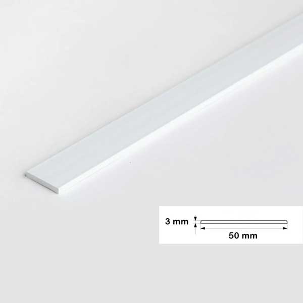 1 Metre PVC Flat Bar Door Strip – Durable Protective Seal