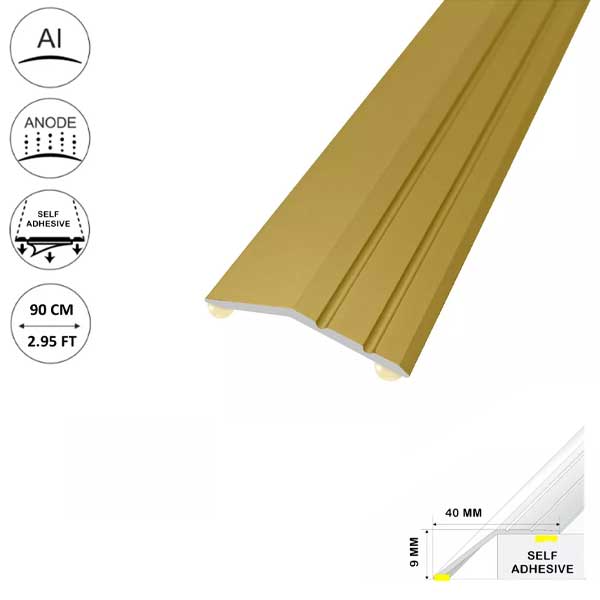 9mm Self Adhesive Aluminium Door Threshold Trim For Laminate Floors