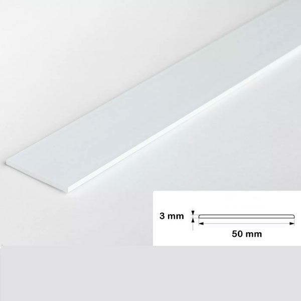 1m Durable Flat Bar PVC Architrave Cover