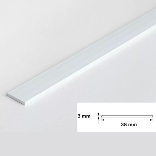 1m Durable Flat Bar PVC Architrave Cover