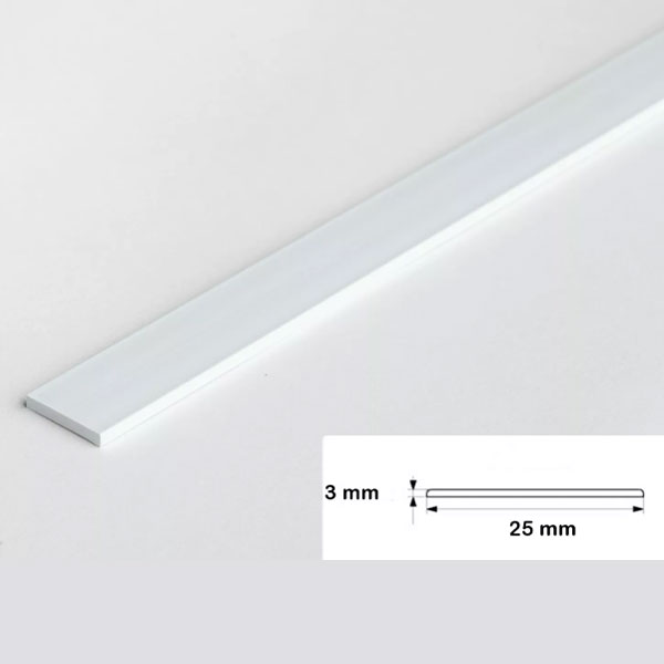 1m Durable Flat Bar PVC Architrave Cover