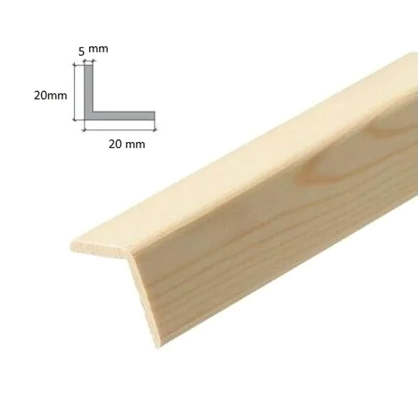 2.4m Long Angle Pine Corner Moulding Beading Wooden Timber Edging Trim