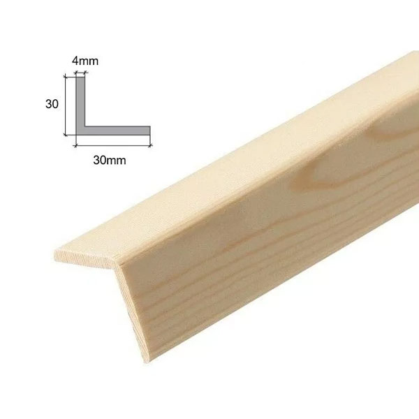 2.4m Long Angle Pine Corner Moulding Beading Wooden Timber Edging Trim