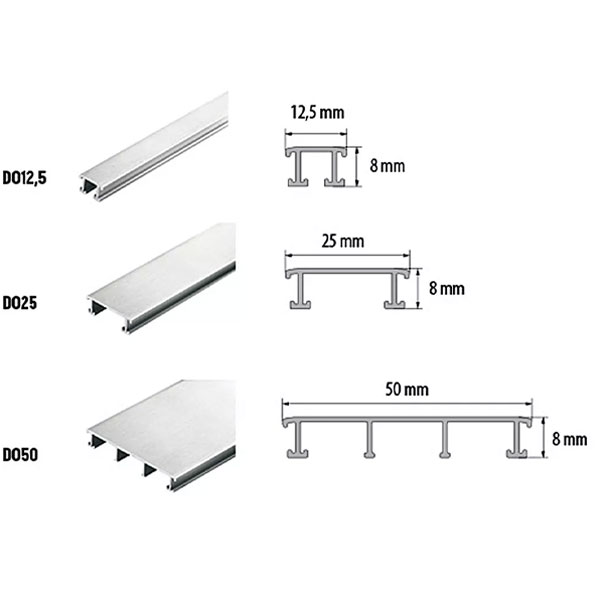 2.5m Anodized Decorative Aluminium Border Tile Trim