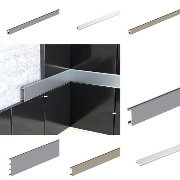 2.5m Anodized Decorative Aluminium Border Tile Trim