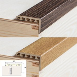 20mm UPVC Wood Effect Stair Edge Nosing 