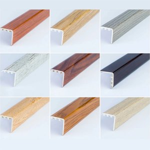 30mm x 30mm UPVC Wood Effect Stair Edging Nosing Trim