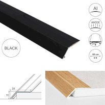 31mm Wide Aluminium Door Thresholds Ramp Self Adhesive For Connecting Wooden, Laminate, Carpet, Vinyl Floors