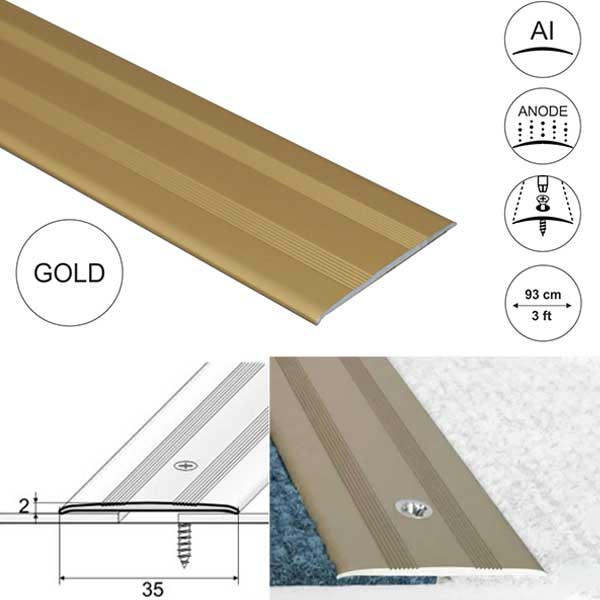 35mm Wide Heavy Duty Aluminum Door Threshold For Carpet Floor