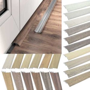 37mm Aluminium Door Threshold Strip Self Adhesive Multi-Purpose Floor Trim 