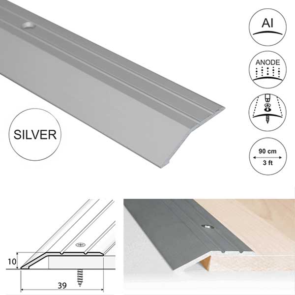 40mm Wide Aluminium Door Floor Trim Carpet Thresholds Ramp