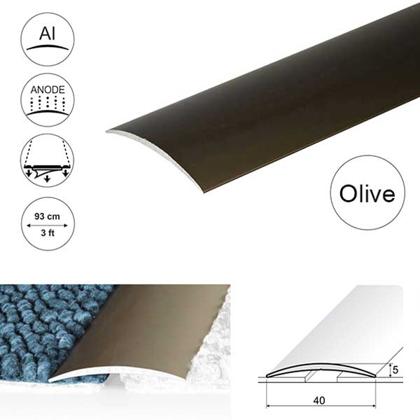 40mm Wide Self Adhesive Aluminium Door Thresholds For Connecting Wooden Or Carpet Floors