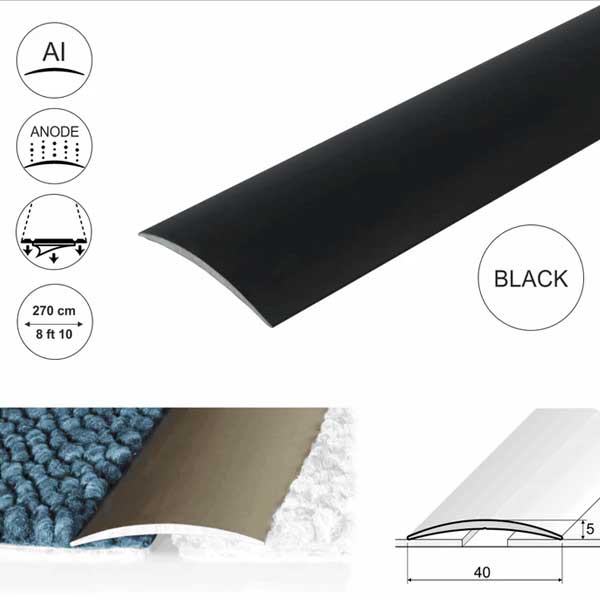 40mm Wide Self Adhesive Aluminium Door Thresholds For Connecting Wooden Or Carpet Floors