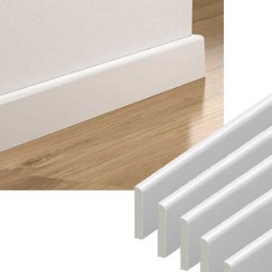 95mm UPVC Skirting Board Architrave Trim Flat Design 