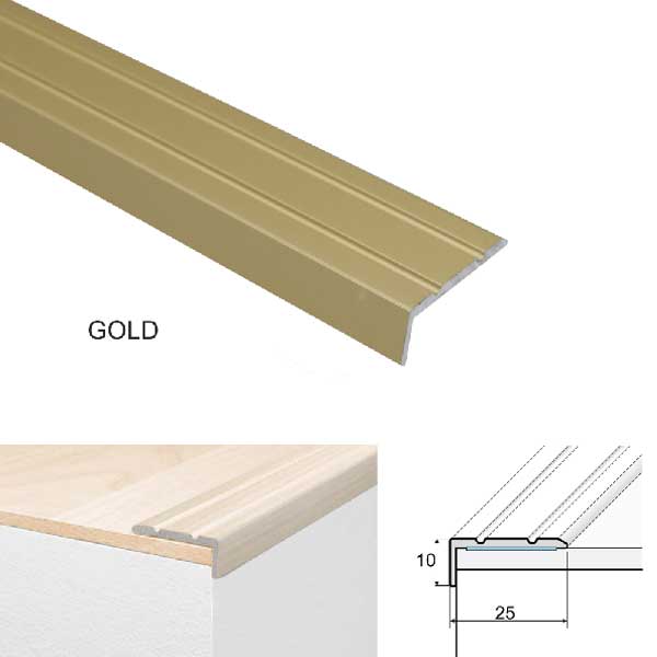 Aluminium Anti Non Slip Stair Edge Nosing