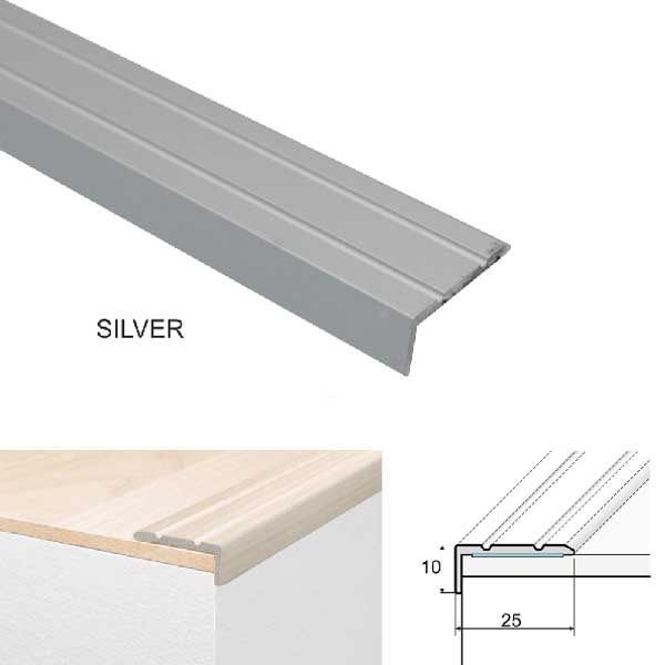 Aluminium Anti Non Slip Stair Edge Nosing