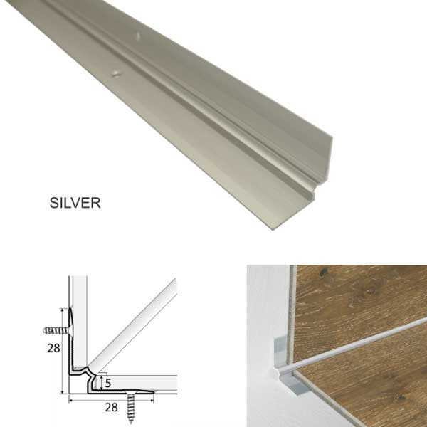 Aluminium Stairs Nosing For Inner corner Luxury Click Vinyl Flooring