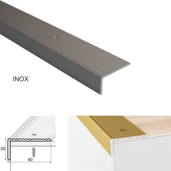 Anti-Slip Aluminum Stairs Nosing For Wooden Treads