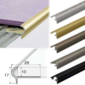 Anti-Slip Stair Nosing Edge Trim Step Edging For Tiles - 29mm x 17mm