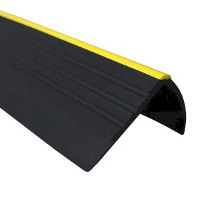 Black Non Slip 1.18m Bullnose Stair Nosing RDO Rubber Angle Step Edge 