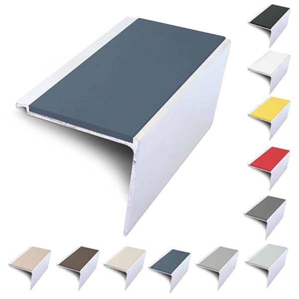 Commercial Stair Nosing 60mm x 55mm Non Slip PVC Insert Stair Nosing Edge Protection