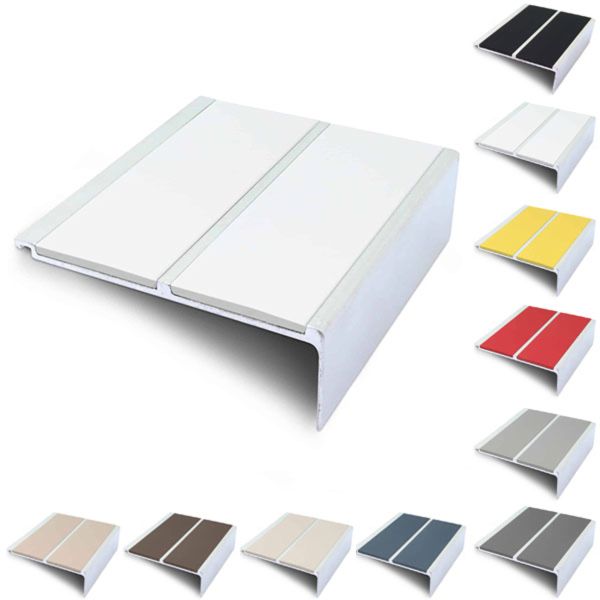 Commercial Stair Nosing 91mm x 32 mm Non Slip PVC Insert Stair Nosing Edge Trim
