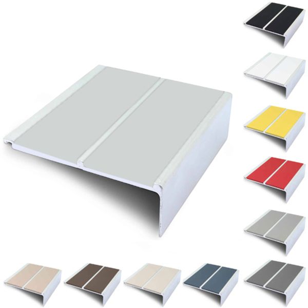 Commercial Stair Nosing 91mm x 32 mm Non Slip PVC Insert Stair Nosing Edge Trim