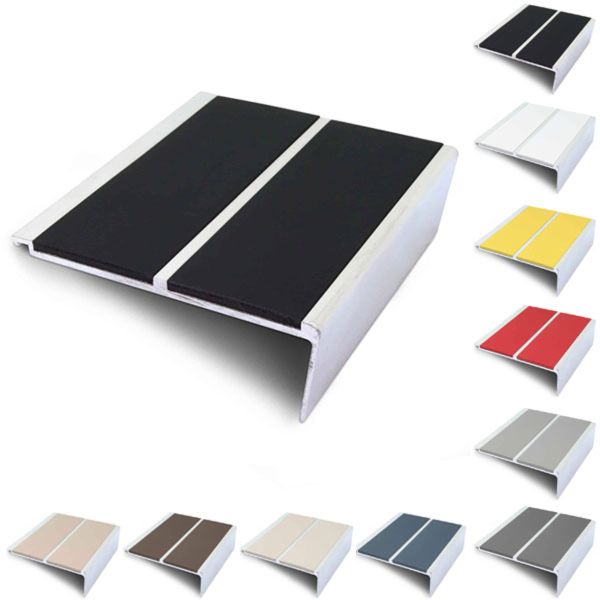 Commercial Stair Nosing 91mm x 32 mm Non Slip PVC Insert Stair Nosing Edge Trim
