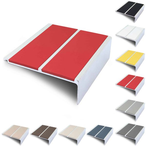 Commercial Stair Nosing 91mm x 32 mm Non Slip PVC Insert Stair Nosing Edge Trim