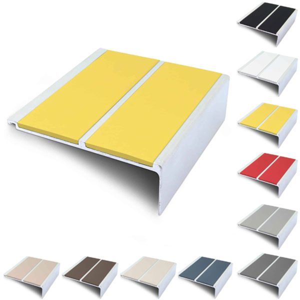 Commercial Stair Nosing 91mm x 32 mm Non Slip PVC Insert Stair Nosing Edge Trim