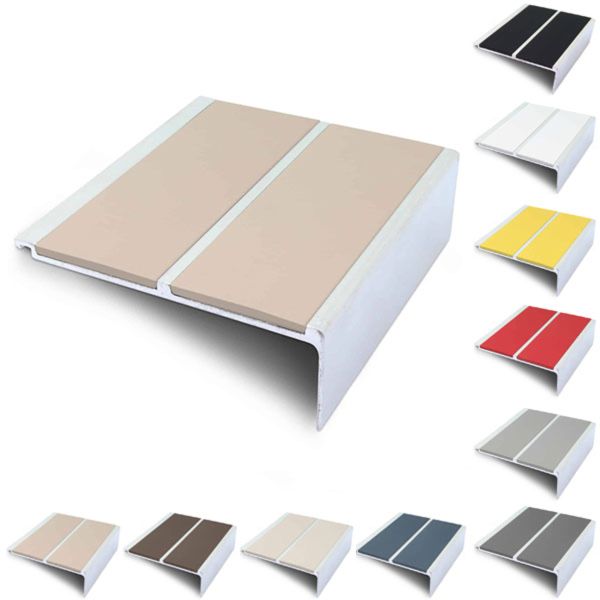 Commercial Stair Nosing 91mm x 32 mm Non Slip PVC Insert Stair Nosing Edge Trim
