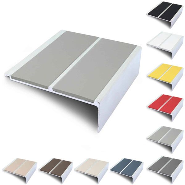 Commercial Stair Nosing 91mm x 32 mm Non Slip PVC Insert Stair Nosing Edge Trim