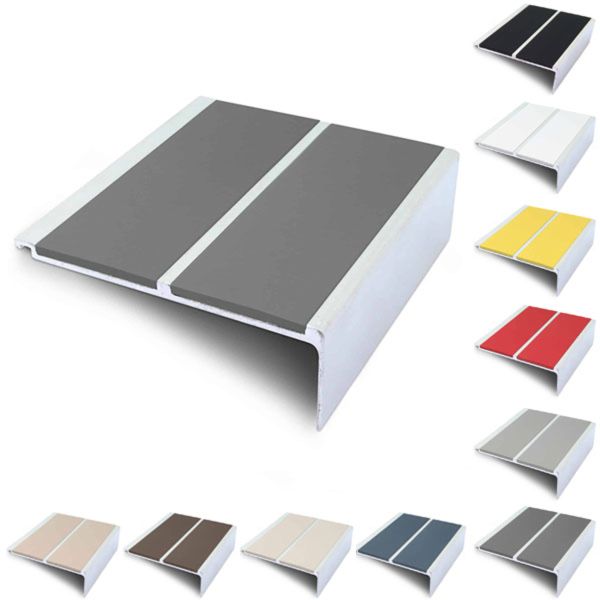 Commercial Stair Nosing 91mm x 32 mm Non Slip PVC Insert Stair Nosing Edge Trim