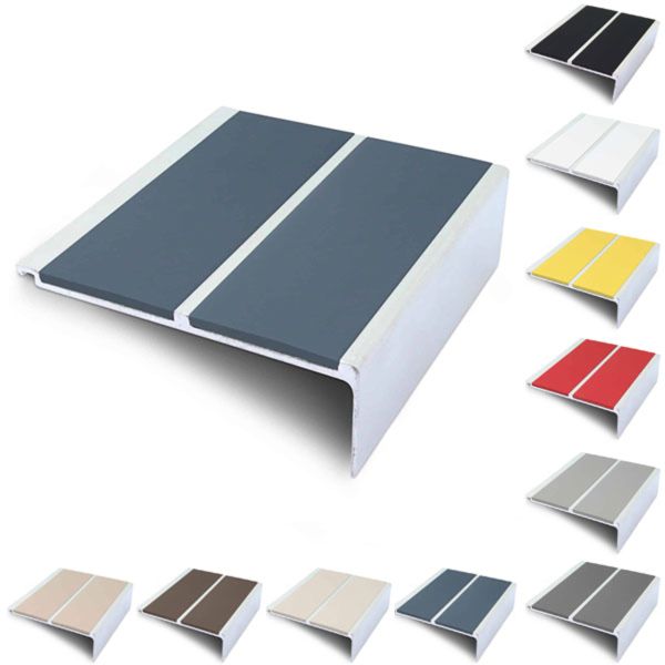 Commercial Stair Nosing 91mm x 32 mm Non Slip PVC Insert Stair Nosing Edge Trim