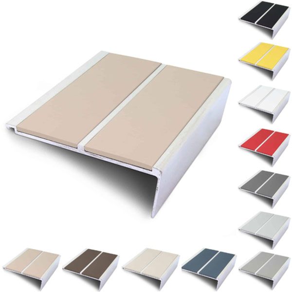Commercial Stair Nosing 93mm x 32mm Non Slip PVC Insert Stair Nosing Edge Trim