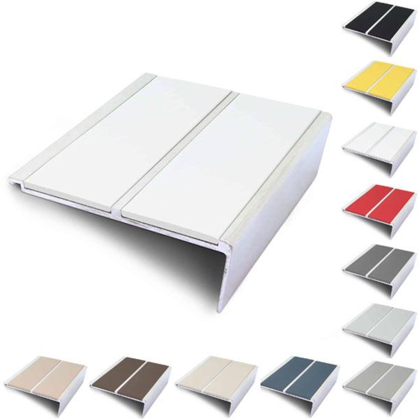 Commercial Stair Nosing 93mm x 32mm Non Slip PVC Insert Stair Nosing Edge Trim