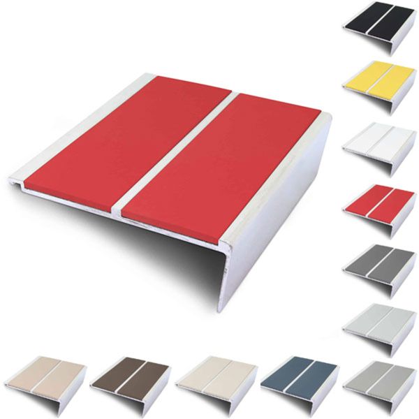 Commercial Stair Nosing 93mm x 32mm Non Slip PVC Insert Stair Nosing Edge Trim