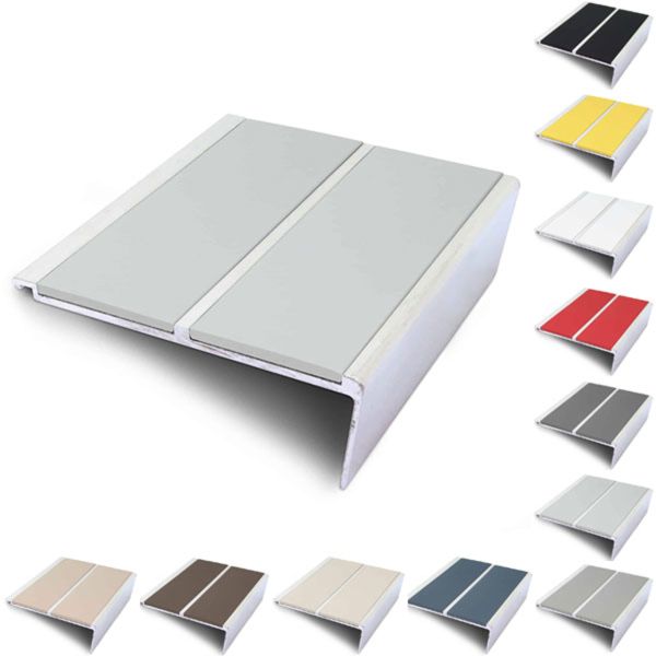 Commercial Stair Nosing 93mm x 32mm Non Slip PVC Insert Stair Nosing Edge Trim