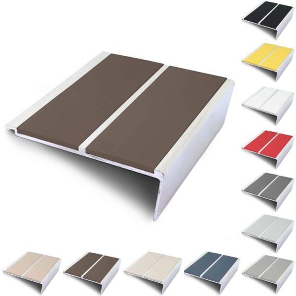 Commercial Stair Nosing 93mm x 32mm Non Slip PVC Insert Stair Nosing Edge Trim