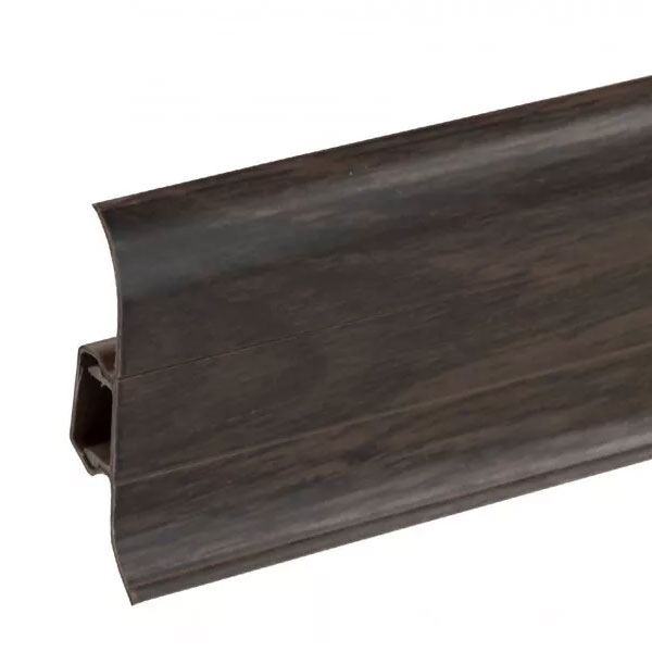 Congo Oak PVC Skirting Board & Accessories Cable Cover Flexible Edges