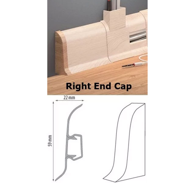 Congo Oak PVC Skirting Board & Accessories Cable Cover Flexible Edges